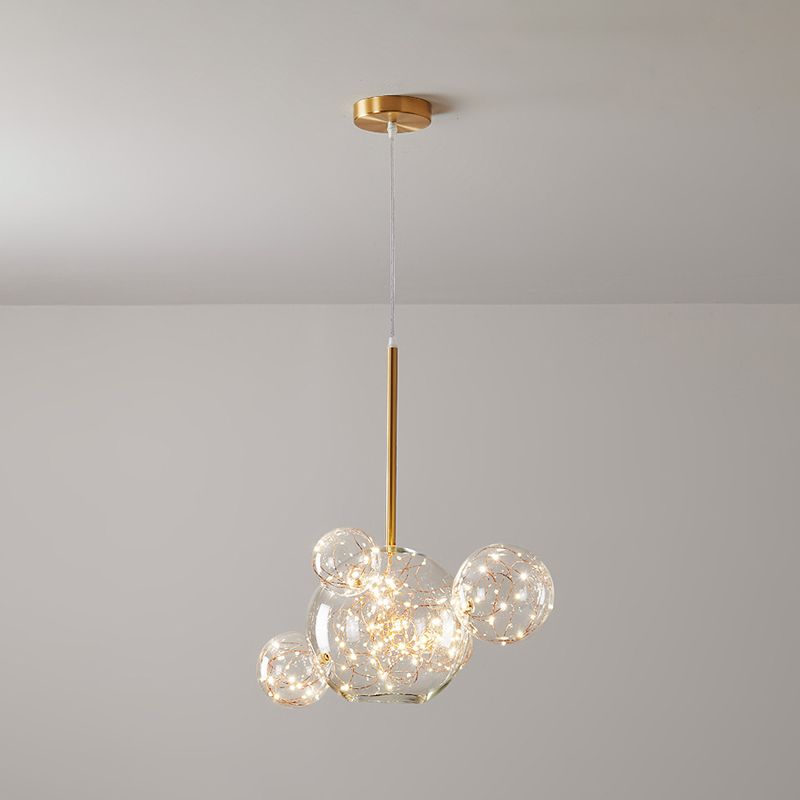 Multi-Lights Round Shade Modern Simple LED Style Hanging Ceiling Lights