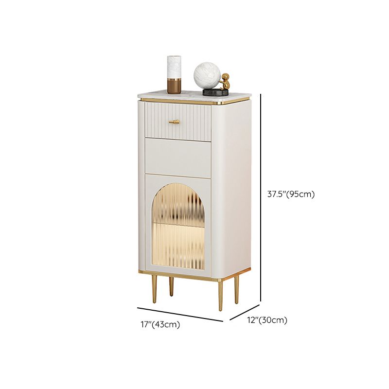 11.7 Inch Width Storage Chest Classic Glam Dresser with 1/2/3 Drawers