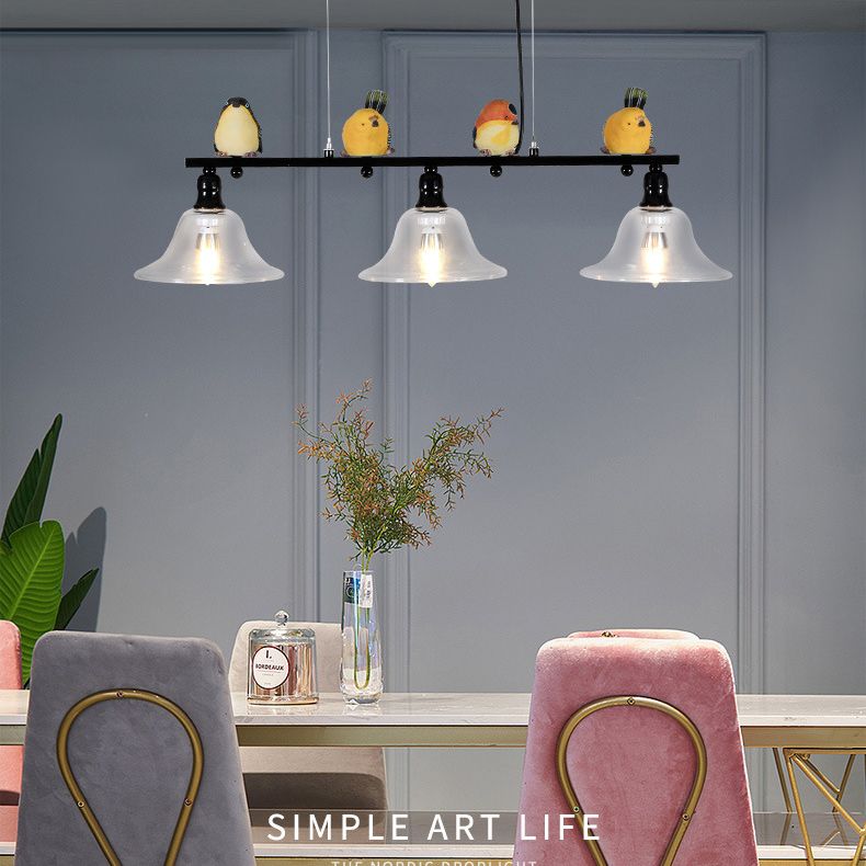 3 luces Metal Island Lighting CONE CONE CONO CONO CONO CONO Lámparas de la isla de sombra