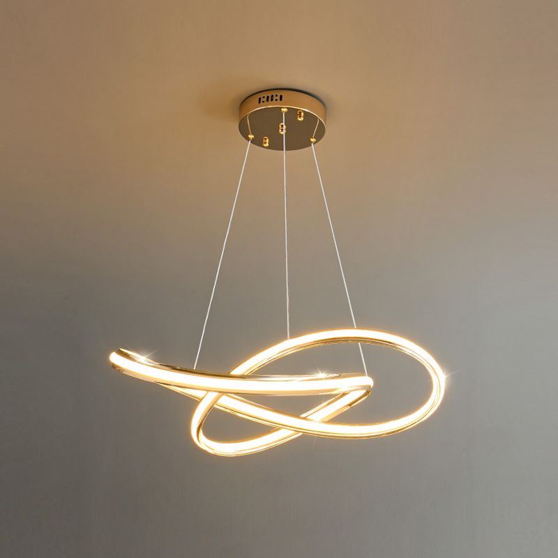 Lámparas de lámparas de lámpara de metal modernas Twist Lámparas colgantes de suspensión de 1 luces