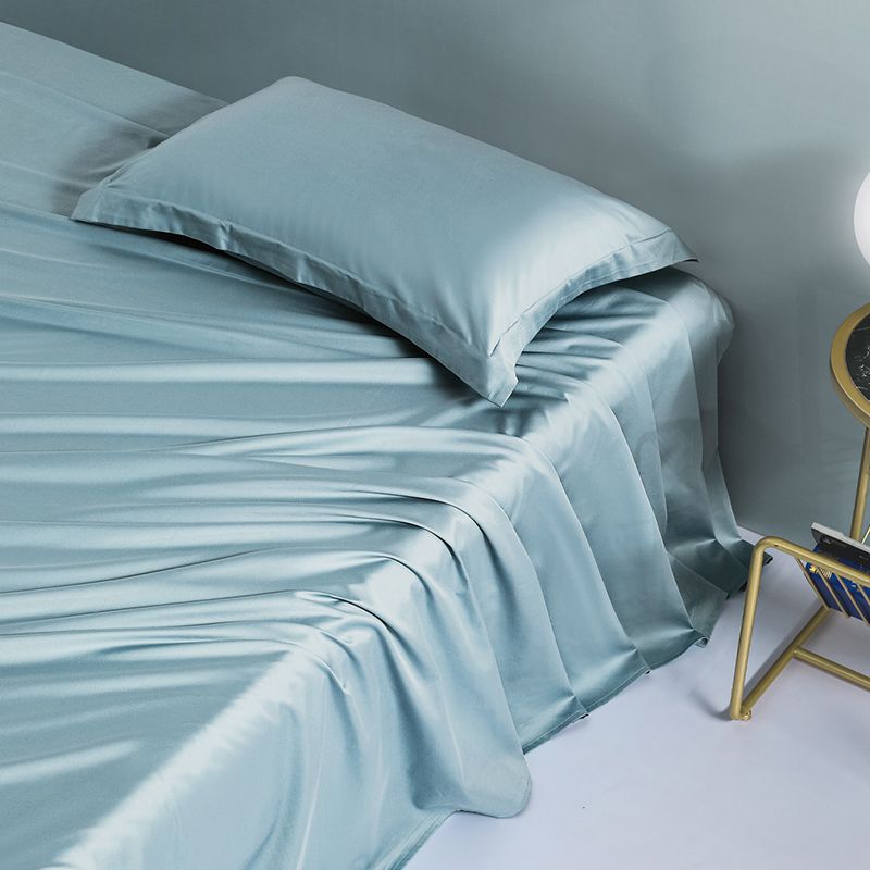 Soild Cotton Bed Sheet Set Elegant Basic Fitted Sheet for Bedroom