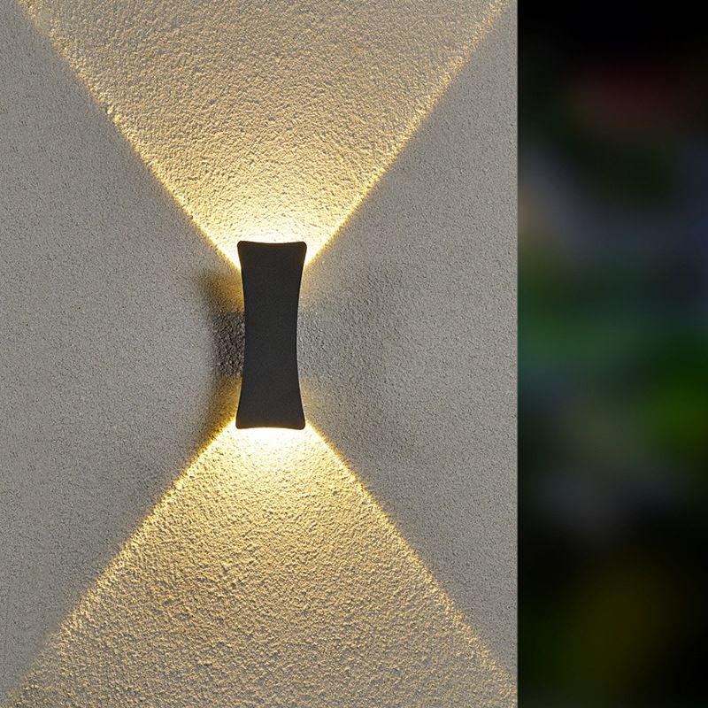 Hourglass 2 - Light Wall Flush Mount Black / White Metal Wall Light