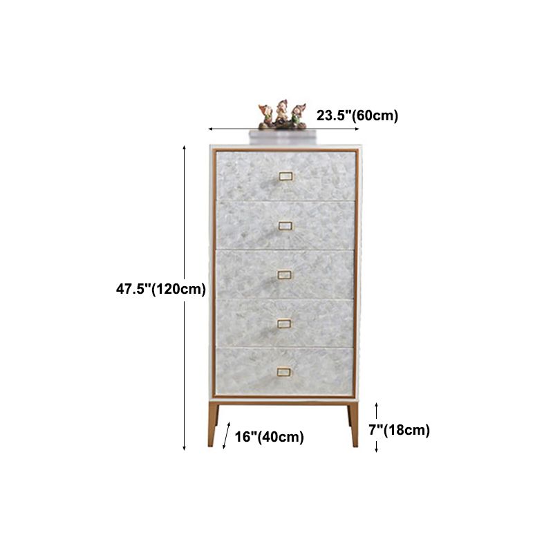 Modern Living Room Buffet Wood and Metal Sideboard Buffet in White