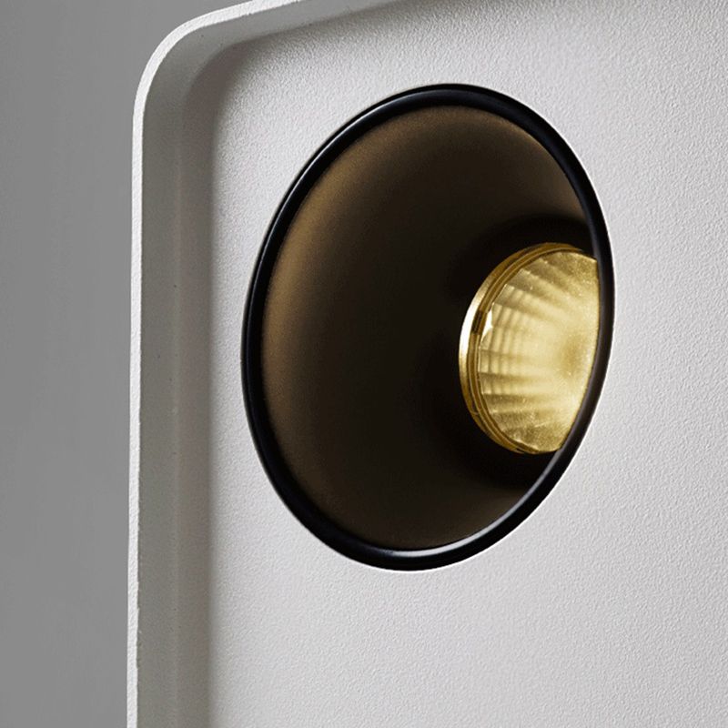 Plafonnier LED de forme carrée, Style Simple et moderne en aluminium, 4 lumières encastrées pour chambre à coucher
