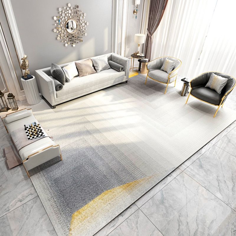 Moderne woonkamer Tapijtkleurblok Polyester Gebied Tapijt niet-slip achterste tapijt