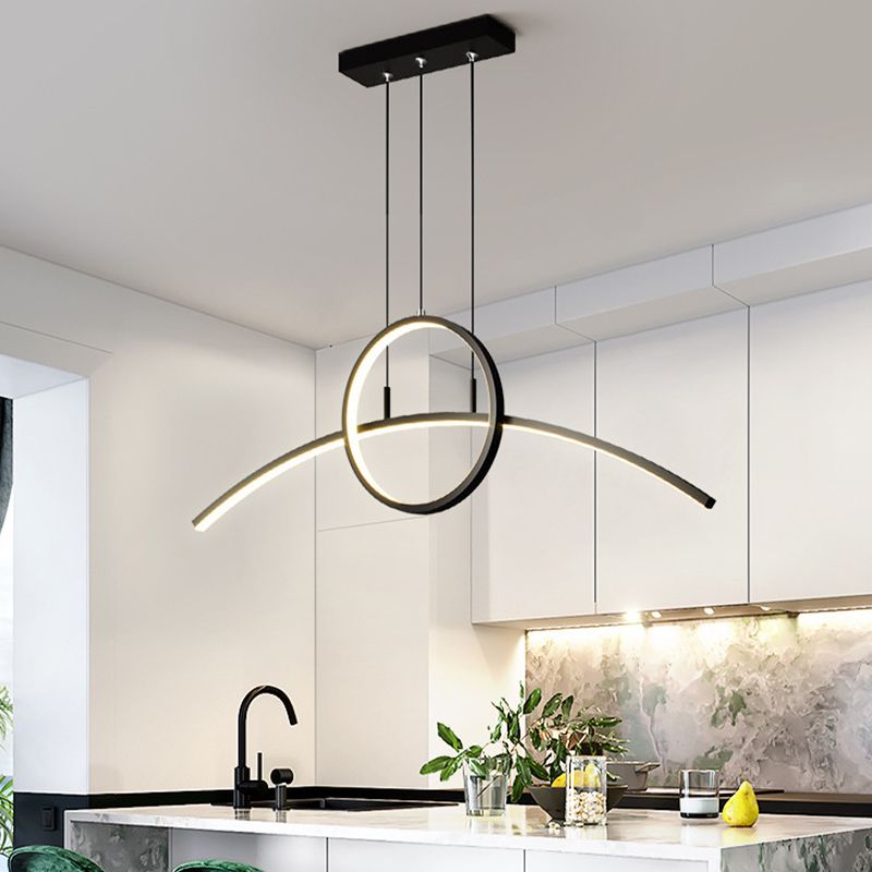 Metal Geometric Chandelier Light Fixtures Contemporary 2 Lights Pendant Light Kit