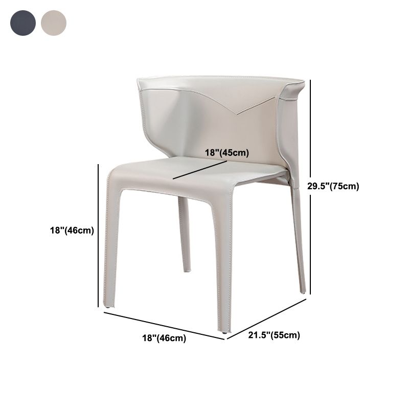 Faux Leather Contemporary Side Chair Matte Finish Home Dining Chair