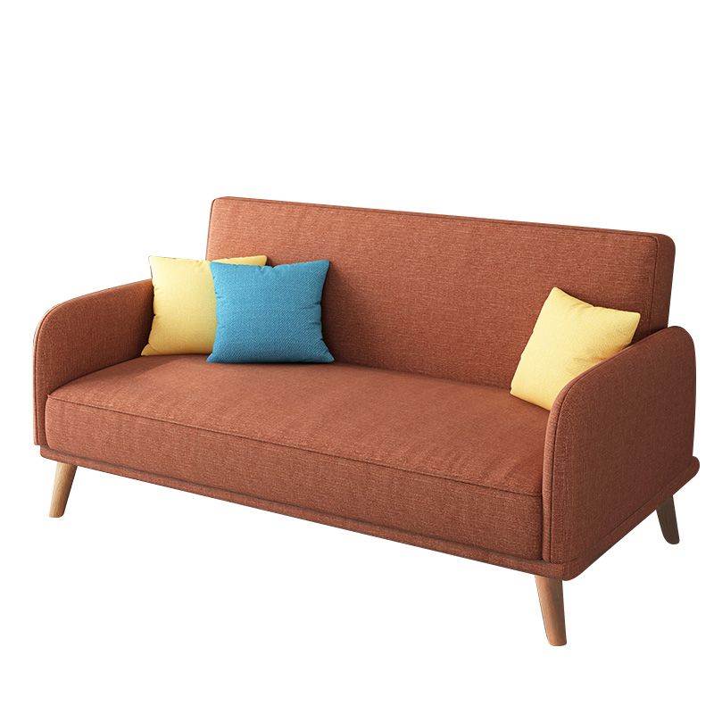 31.5" H Contemporary Cotton Blend Square Arm Convertible Sofa