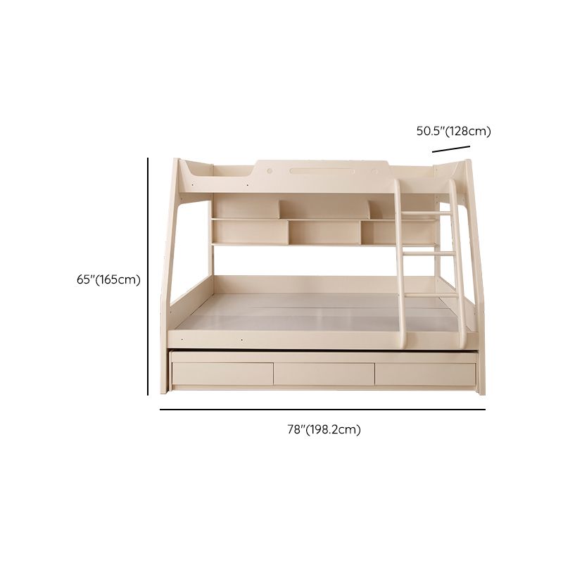 Solid Color Wood Bunk Bed Modern No Distressing Mattress Included Bunk Bed