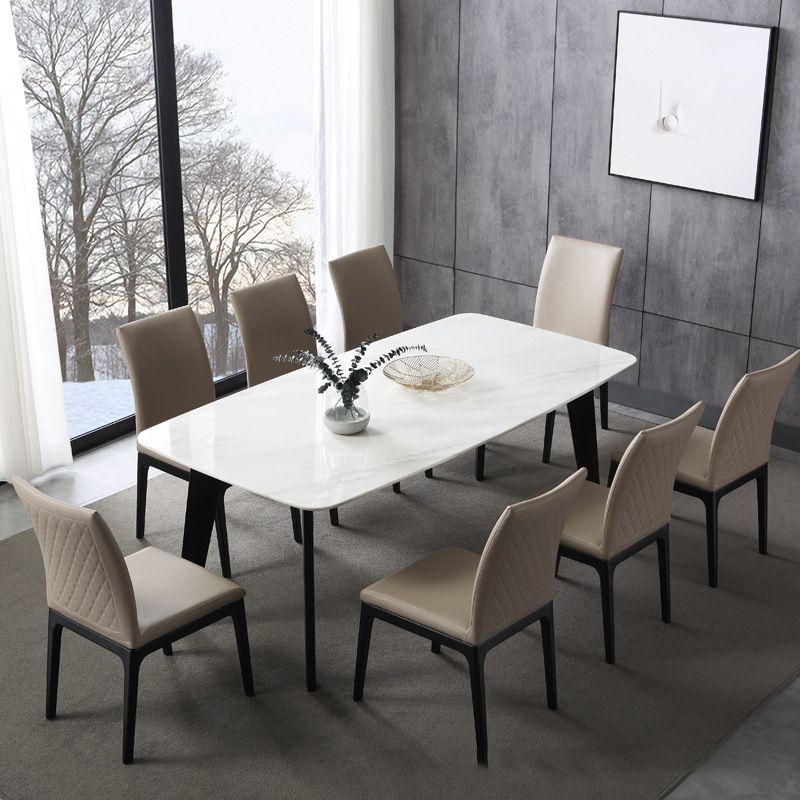 Contemporary Dining Chairs Upholstered Chairs with Wood Base