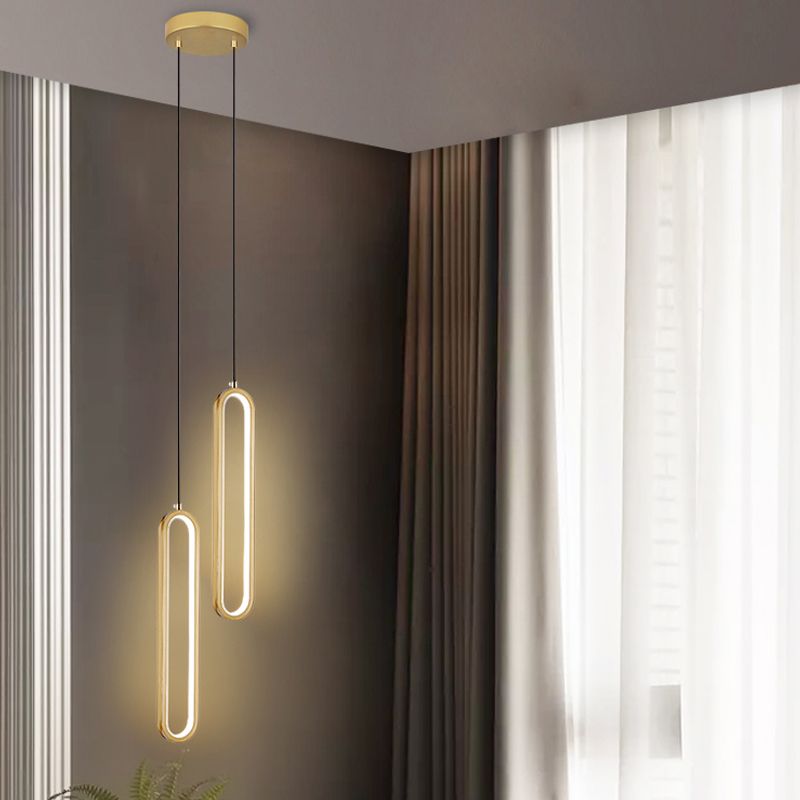 Éclairage de suspension de style moderne linéaire minimaliste Éclairage suspendu pour le salon