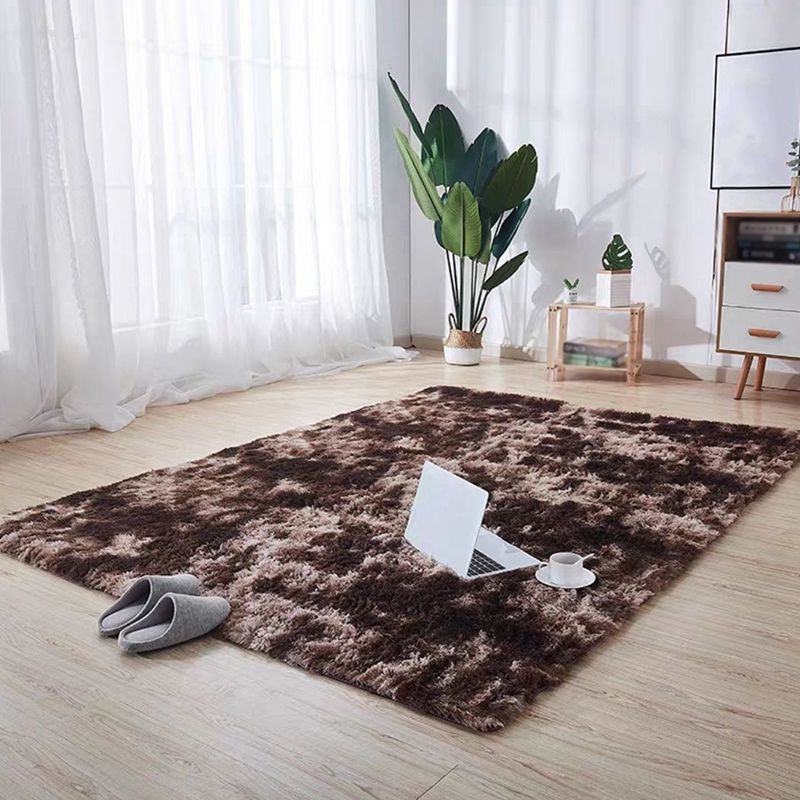 Simplicity Tie dye Shag Carpet Polyester Indoor Rug Non-Slip Backing Area Carpet for Home Decoration