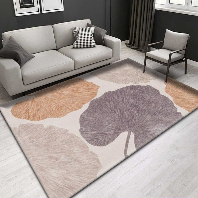 Vintage Flowers Print Area Rug Polyester Carpet Non-Slip Backing Indoor Rug for Home Decoration