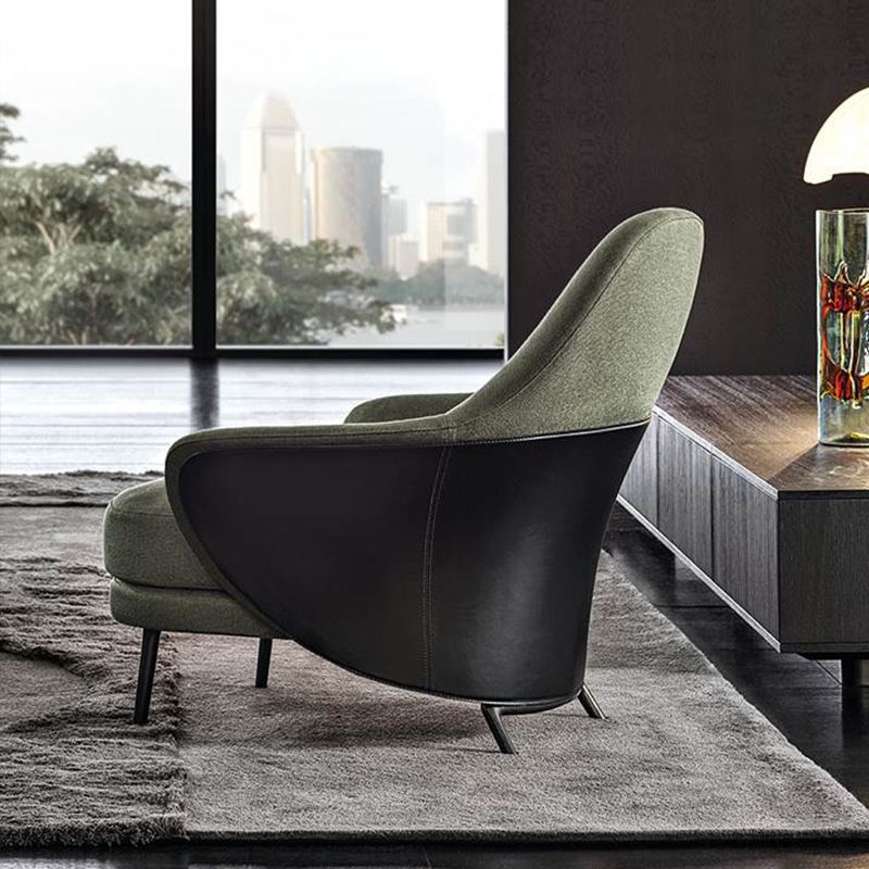 Basic Four Legs Lounge Chair Contemporary Solid Color Accent Armchair