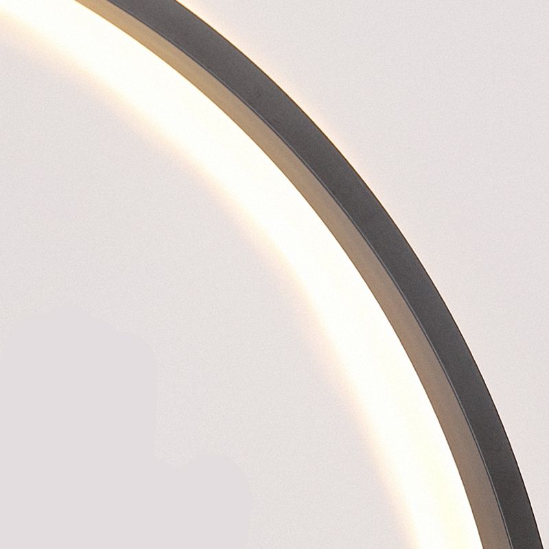 Ombre rotonda in metallo sconce moderno stile moderno illuminazione a parete singola a parete in nero