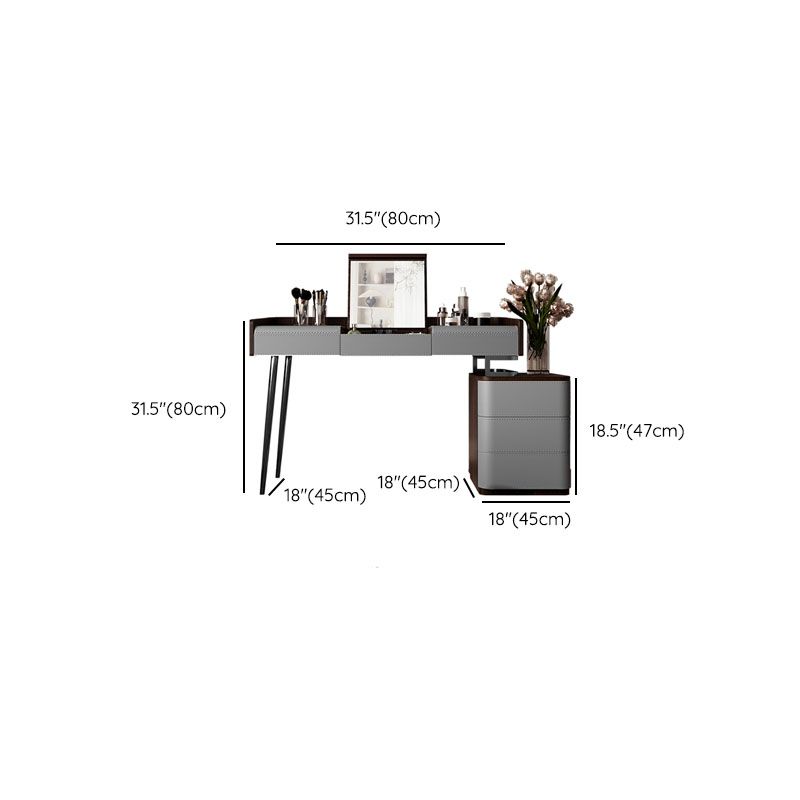 3 Drawer Dressing Table Storage Box with Makeup Table and Stool