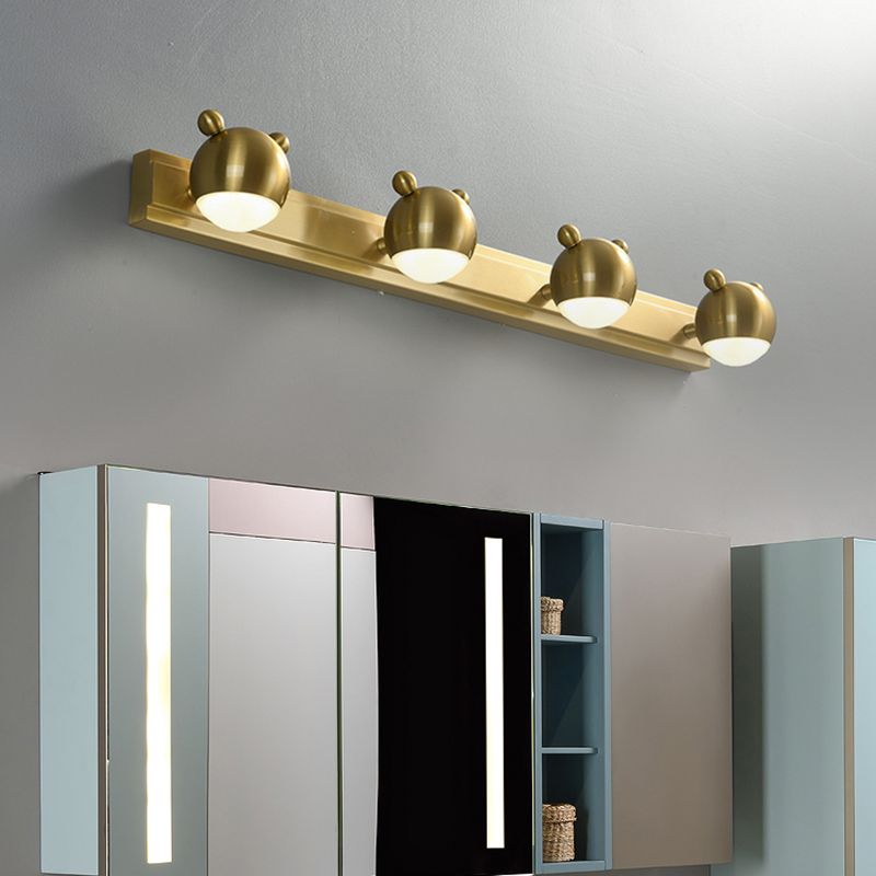 Mid-Century American Style Wall Mounted Vanity Lights Metal Vanity Wall Light Fixtures in Gold