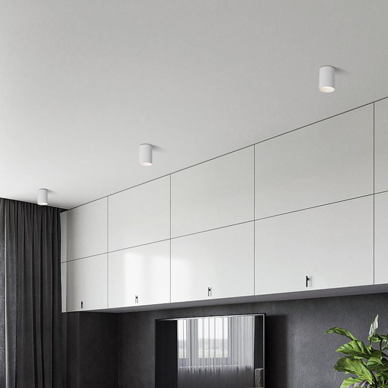 Cylinder Ceiling Light Fixture Contemporary LED Flush Mount for Corridor