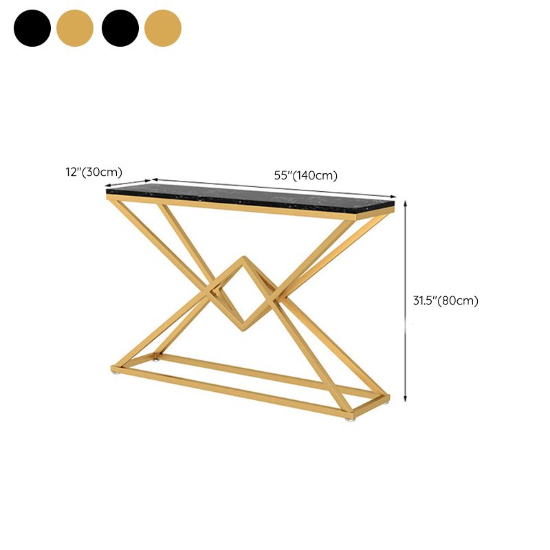 Modern Marble Console Sofa Table Rectangle End Table for Hall