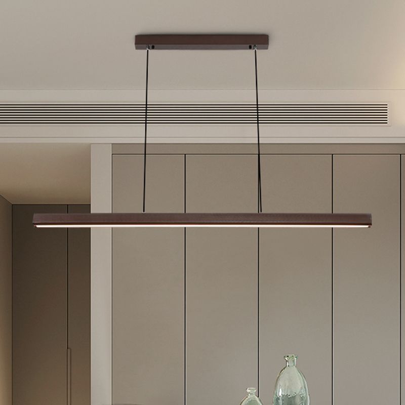 Minimalist Linear Island Pendant Lighting, 1-Light Acrylic Hanging Lights for Kitchen Island