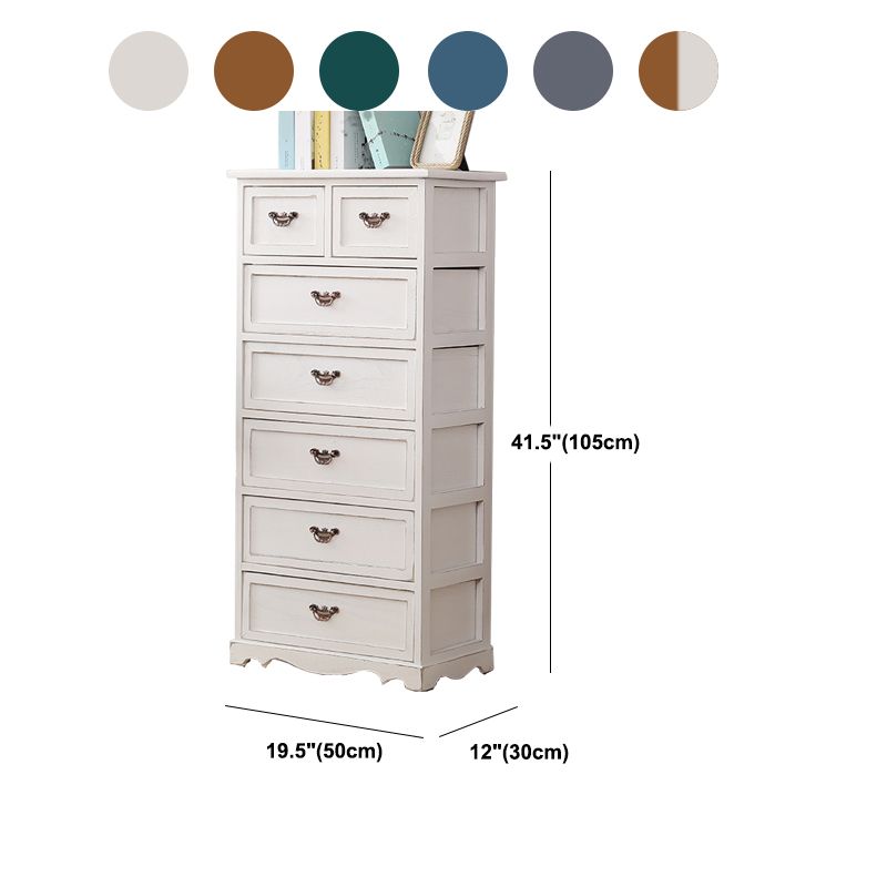 12" W Vertical Lingerie Chest Traditional Bedroom Storage Chest with Drawers