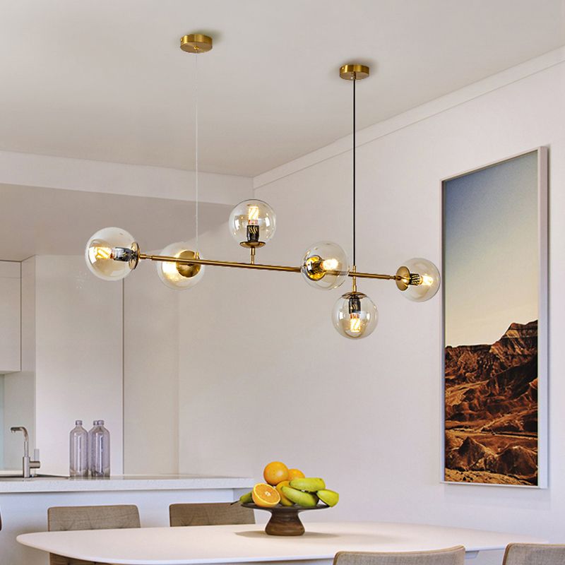 Modern Style Dining Pendant Lamp Kitchen Dining Room Glass Shade Hanging Light Fixture