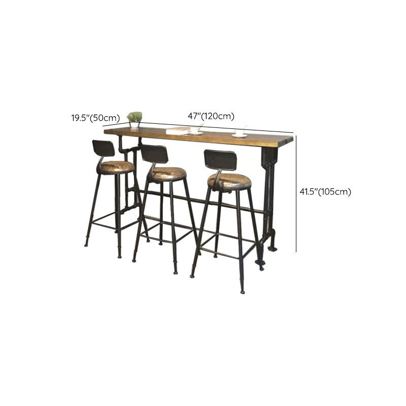 Industrial Bar Dining Table Cafe and Breakroom Bar Stool Table