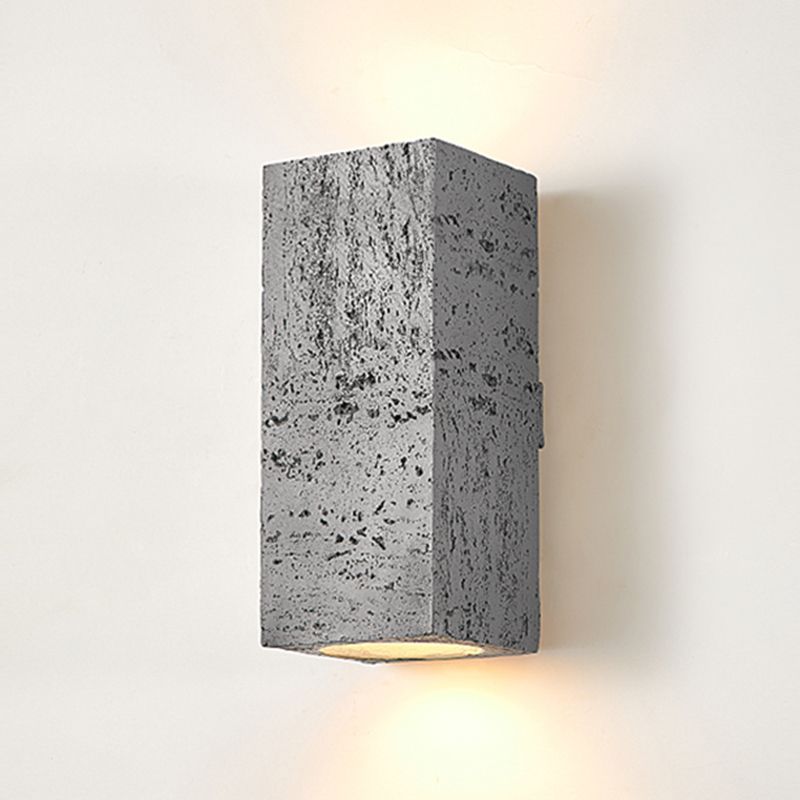 Nordic Style Wall Light Rectangle Shape Wall Lamp with Resin Shade for Bedroom