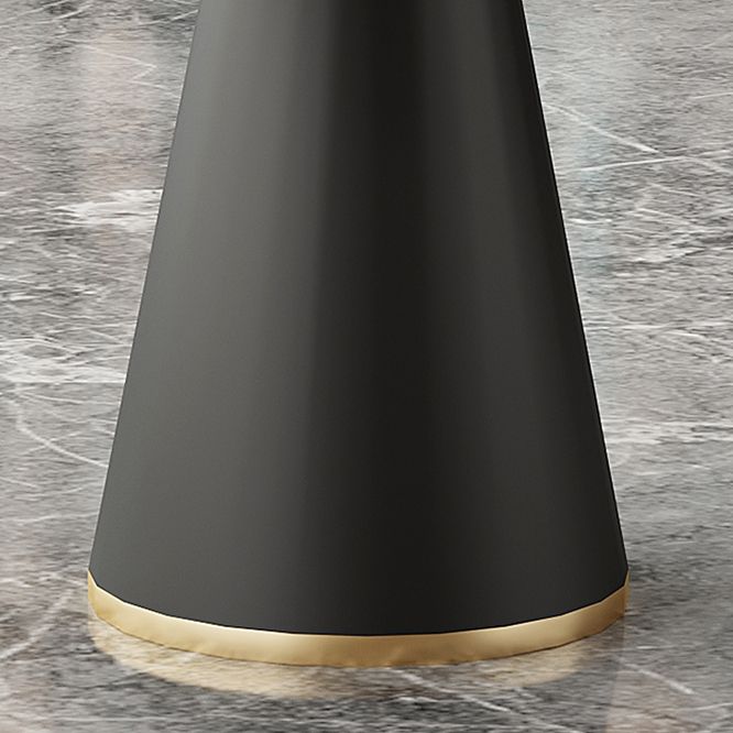 Modern Style Dining Table Sintered Stone Table with Metal Base for Dining Room