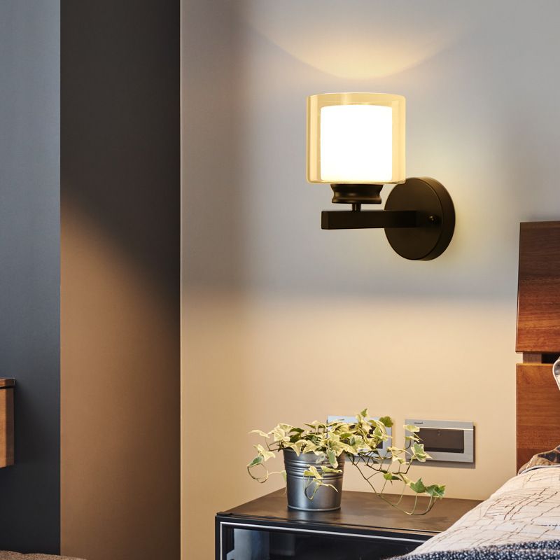Cylinder Wall Lighting Modern Metal 1 Light Wall Sconces for Bedroom