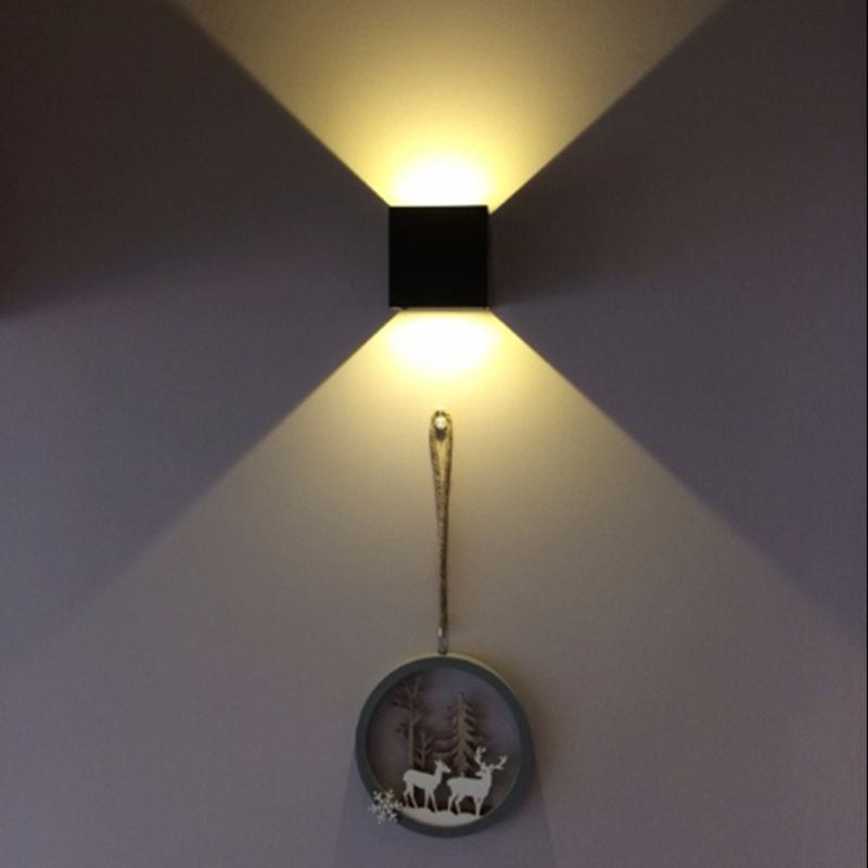 Lampe murale géométrique de style moderne métal métal 2 lumières éclairage mural