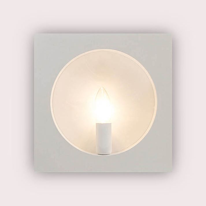 Tombre cuadrado/redondeo Iluminación de pared de baño 1 Lámpara de apliques de pared elegante y elegante en negro/blanco
