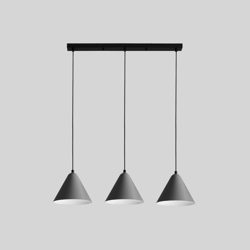 Moderne creatieve kegel hanger licht smeedijzeren macaron hangende lamp voor eetkamer