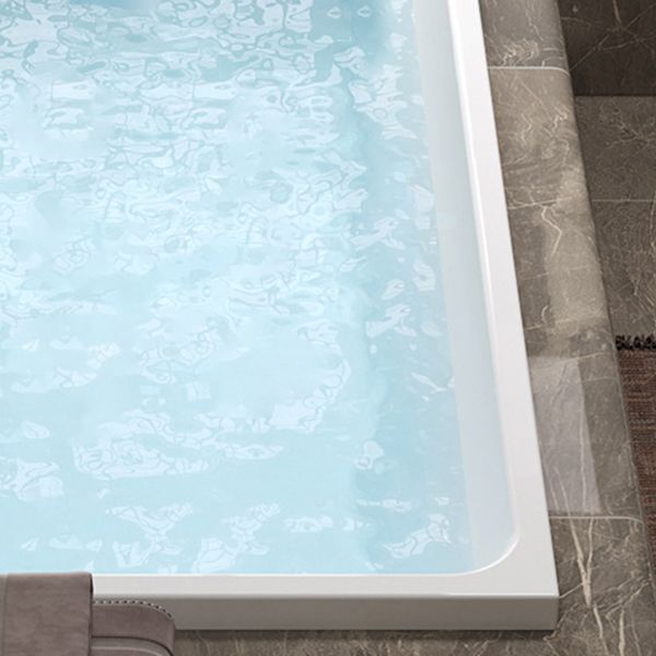 Modern Rectangular Drop in Bathtub Acrylic Soaking White Bath