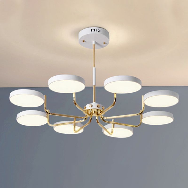 Modern Sputnik Chandelier Light Fixtures Acrylic LED Hanging Lamp for Living Room