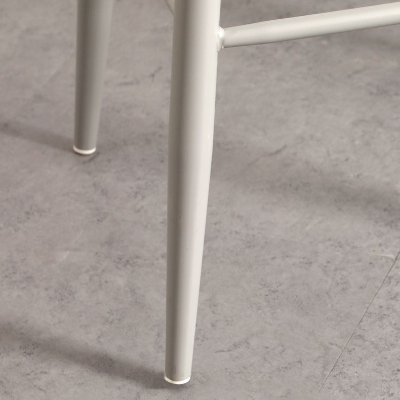 Scandinavian Plastic Barstool Plastic Furniture with Metal Legs in Matte Finish