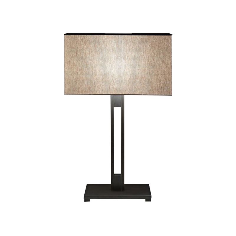 Commonditore rettangolare comodino tessuto leggero 1 leggero modernismo lampada da tavolo in nero