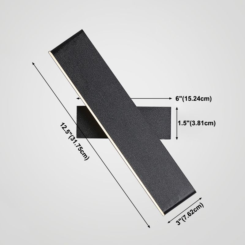 Rotatable kreative schwarze Flush Mount Wandleuchte Einfachheit Leuchte Leuchte