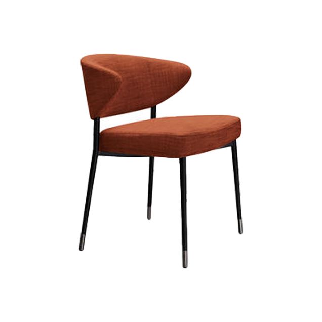Modern Style Open Back Dining Side Chair Upholstered Side Armless Chairs
