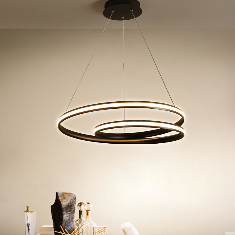 Aluminium lineaire LED -hanglamp in moderne creatieve stijl silicagelhangende lamp voor eetkamer