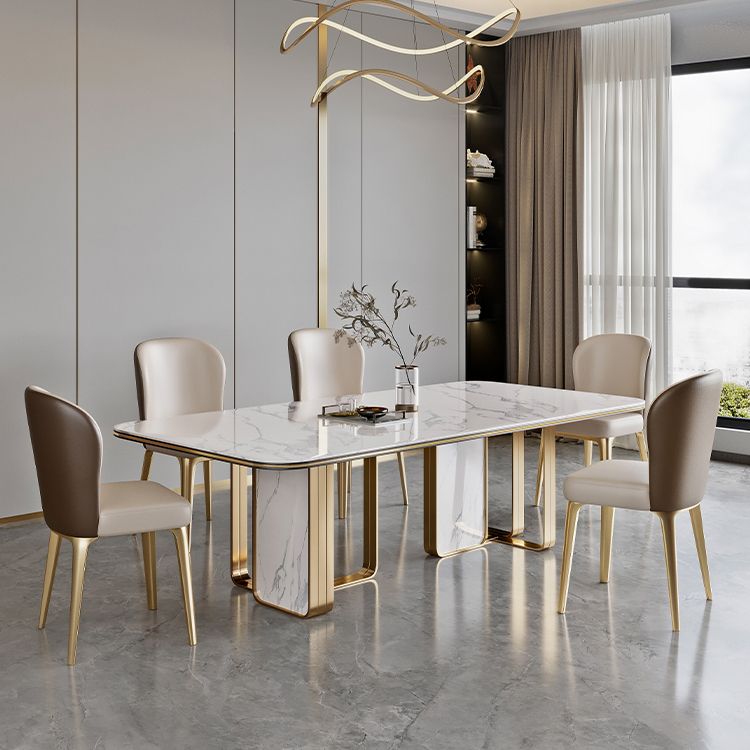 Traditional Luxury Furniture Rectangle Double Pedestal Dining Room Table for Home