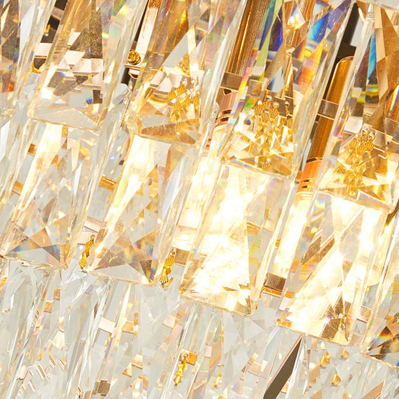 Luz de lámpara de lámpara de cristal moderna lámpara de araña colgante múltiple para cafetería