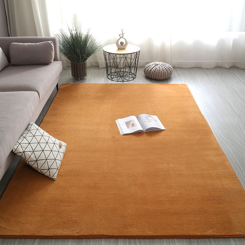 Simplicity Plain Area Rug Comfort Rug Polyester Anti-Slip Carpet for Home Decor