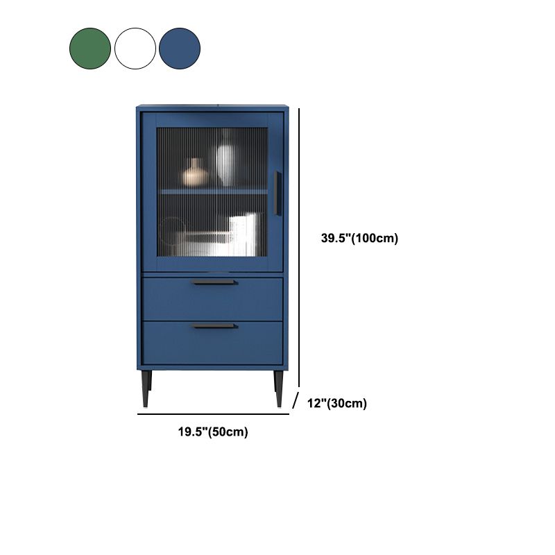 11.81" Wide Wooden Accent Cabinet with 1 Door Modern Side Cabinet with 2 Drawers