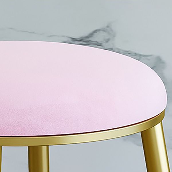 Modern Armless Backrest Counter Stool Iron Balcony Bar Stool with Cushion and Pedal