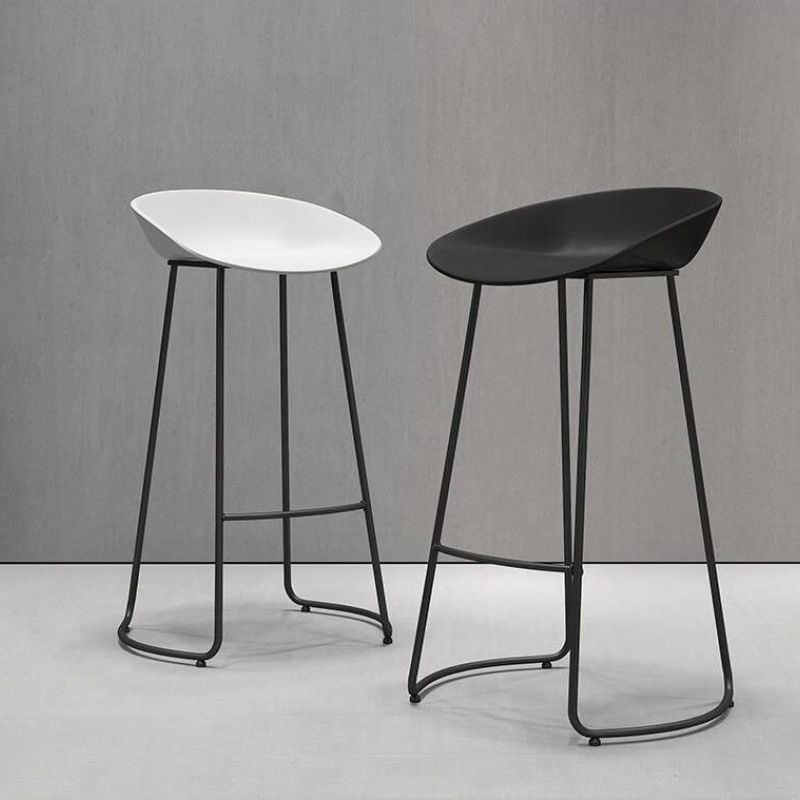 Nordic Simple Bar-stool Plastic Seat Bar Stool for Dining Room