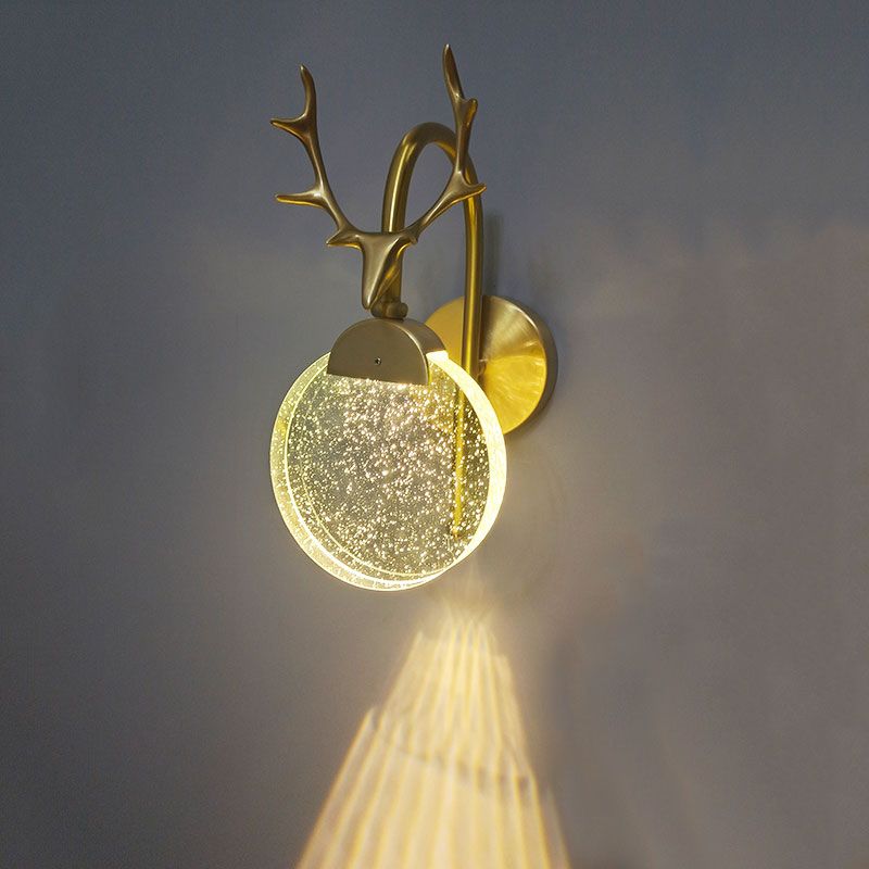 Murale moderne Mur léger de la forme de fourchette LED Appiculture murale en or pour le salon