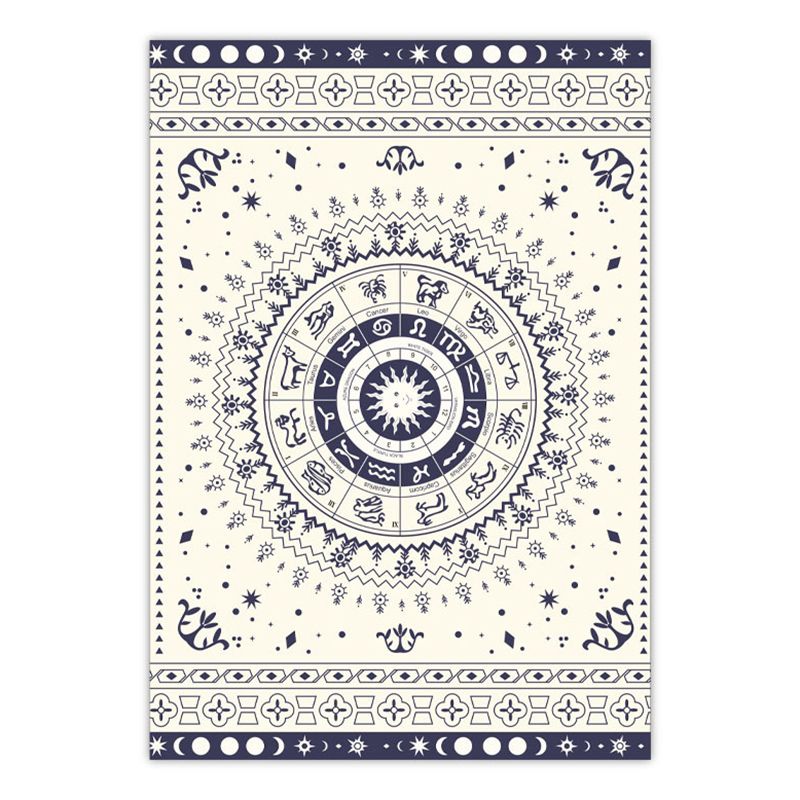 Traditional Rug Polyester Printing Rug Stain Resistant Rug for Living Room