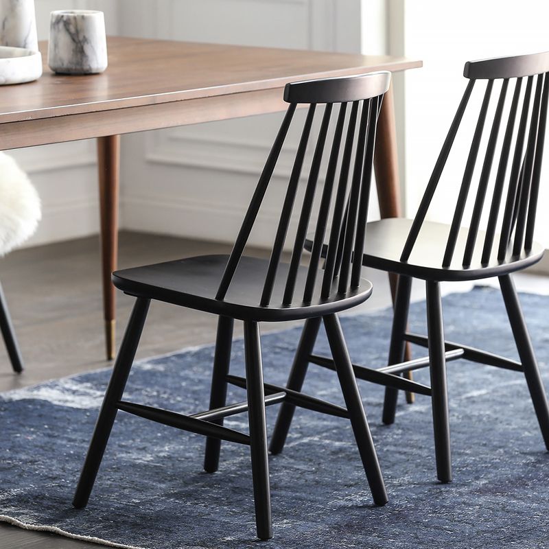 Dining Room Armless Dining Chair Home Slat Back Solid Wood Chair