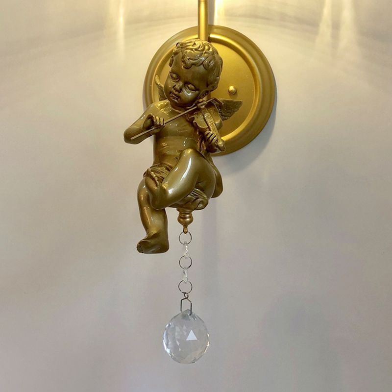 Glass Shade Wall Mounted Light Fixture 1-Light Modernism Wall Mounted Sconce